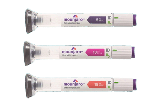 Kit com 3 Mounjaro Tirzepatida 5mg Solução Injetável 0,5ml + 4 Canetas Aplicadoras