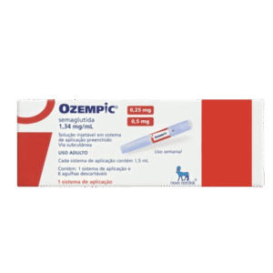 Ozempic 0,25mg e 0,50mg Novo Nordisk 1,5ml Solução Subcutânea + 6 Agulhas